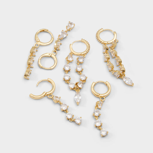 Aldo Colettee in Gold Clear Multi - Earring set