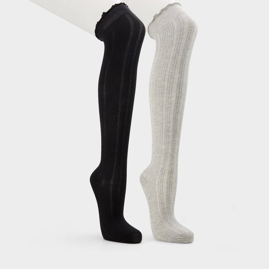 Aldo Frillie in Black White - Knee high socks