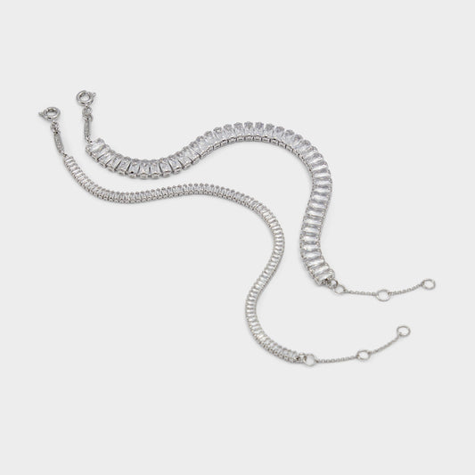 Aldo Lagodi Silver/Clear Multi Women's Cubic Zirconia - Bracelet